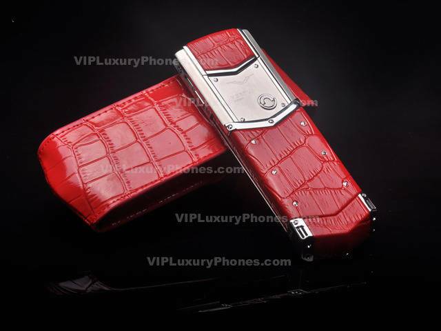 Vertu Signature Red Crocodile Leather