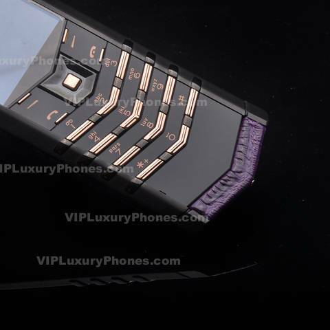 Vertu Signature Purple Crocodile Skin