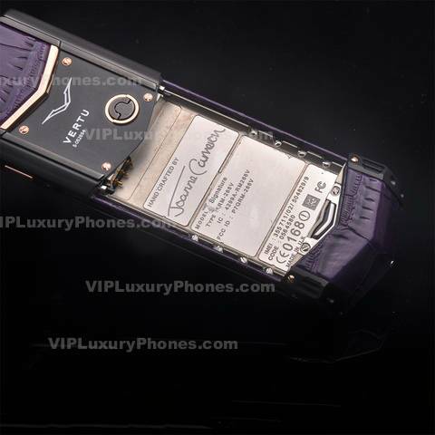 Vertu Signature Purple Crocodile Skin