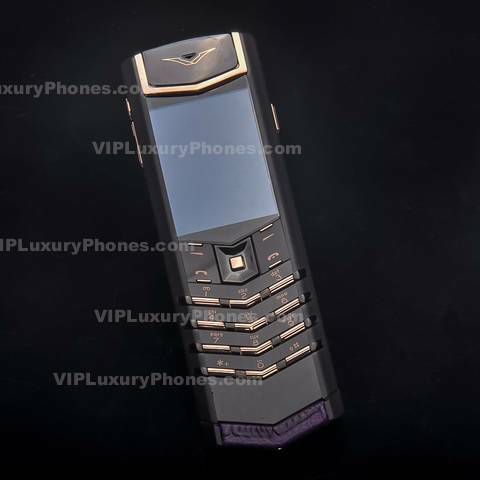 Vertu Signature Purple Crocodile Skin