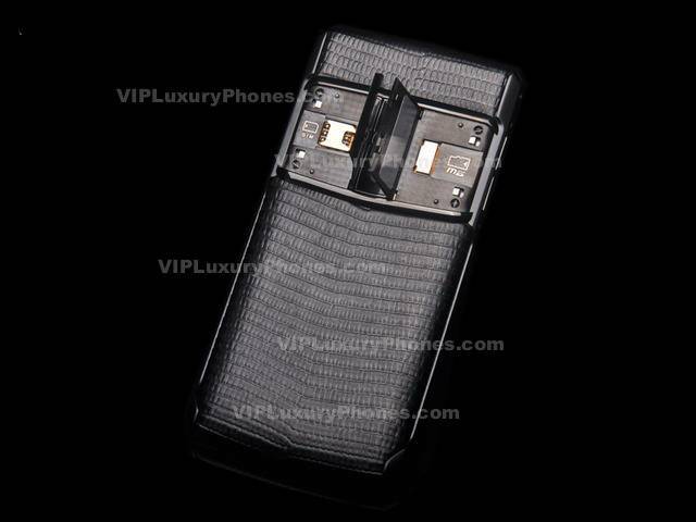 Vertu Pure Jet Snake Skin