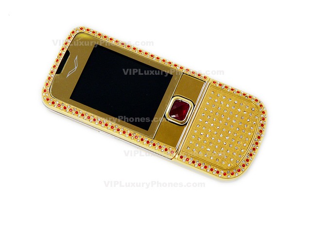 Vertu Gold Sapphire Phone