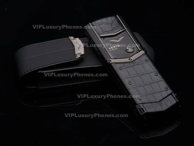 Vertu Signature Black Crocodile Leather