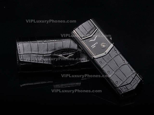 Black Crocodile Vertu Case