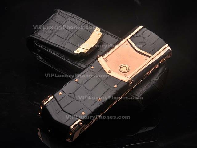 Vertu Signature Leather Black Case