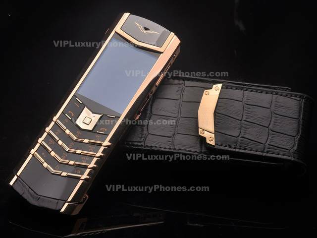 Vertu Signature Leather Black Case