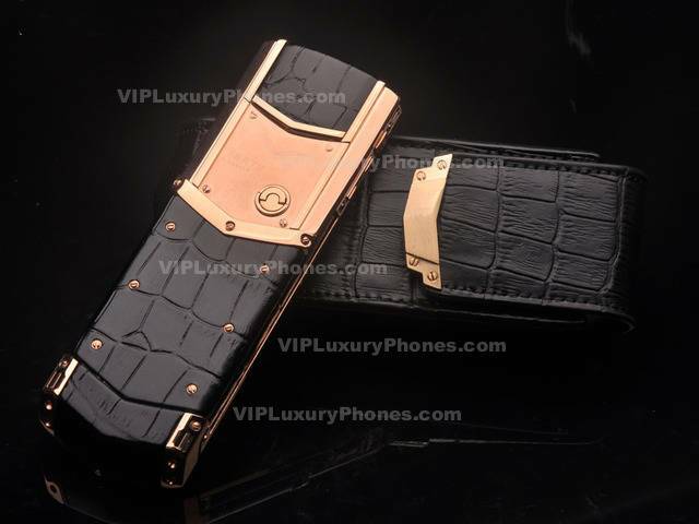 Vertu Signature Leather Black Case