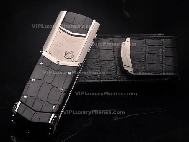 Vertu Signature Leather Black Case